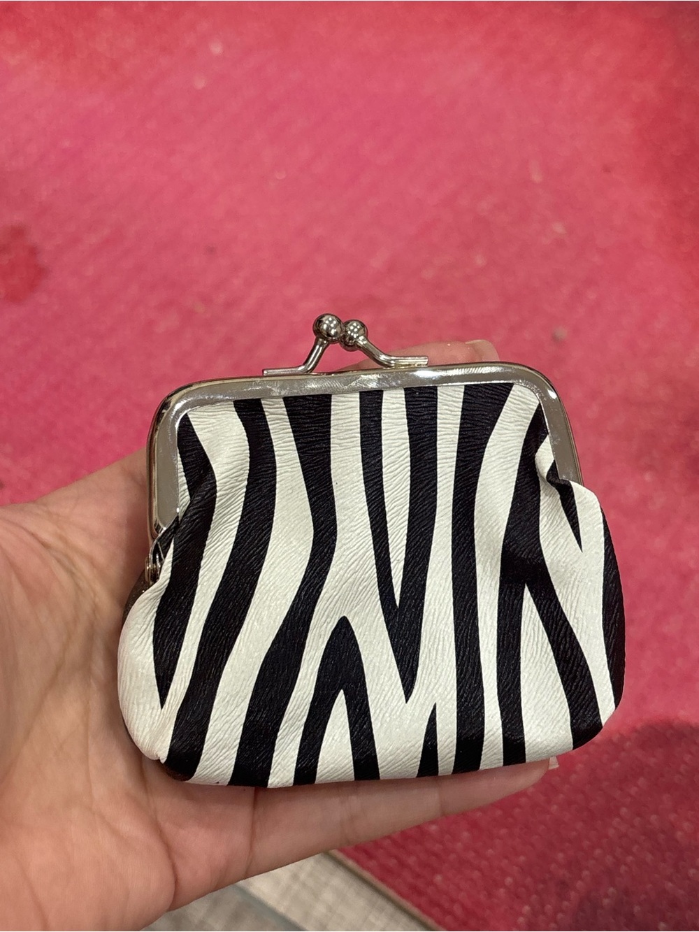 Black & White Zebra Print Coin Purse - Women Bags